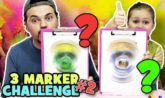 3 Marker Challenge Frozen LOL me contro te luì e sofì